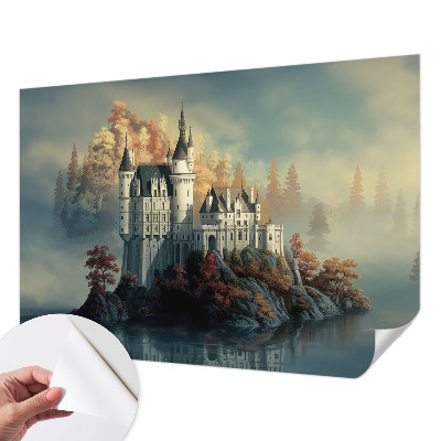 Papel mural texturado decorativo castillo de cuento de hadas