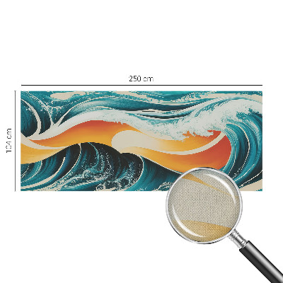 Papel mural texturado decorativo con un diseño de ondas abstractas