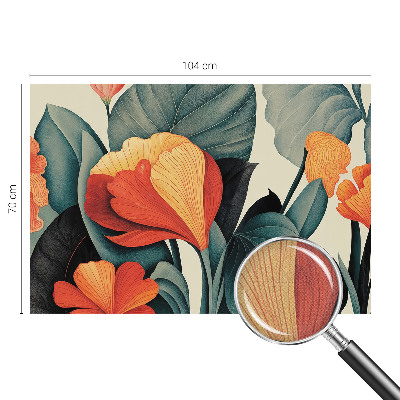 Papel mural con patrón decorativo Flores coloridas