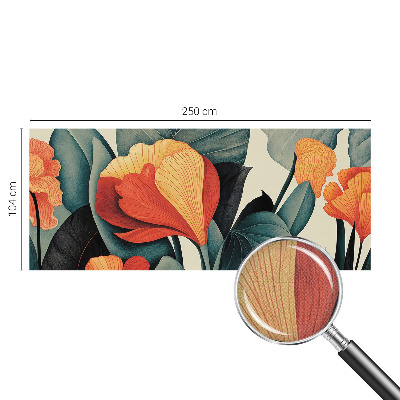 Papel mural con patrón decorativo Flores coloridas