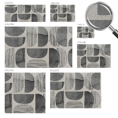 Papel mural texturado decorativo Formas geométricas