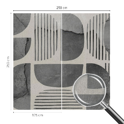 Papel mural texturado decorativo Formas geométricas