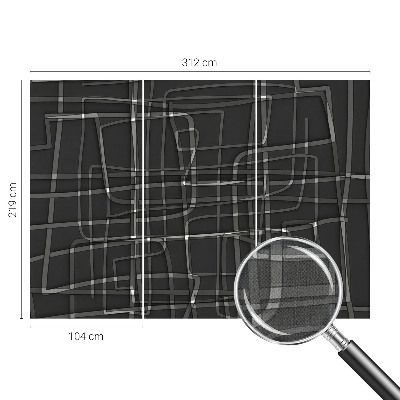 Fotomural decorativo para cabecero de cama Líneas abstractas