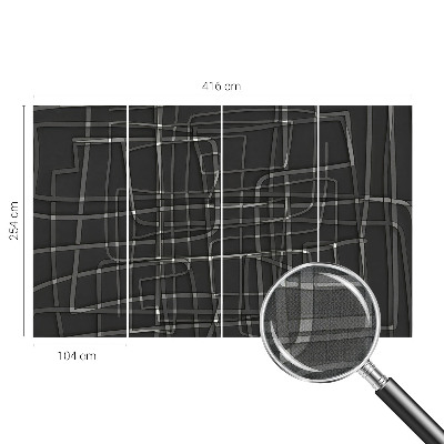 Fotomural decorativo para cabecero de cama Líneas abstractas