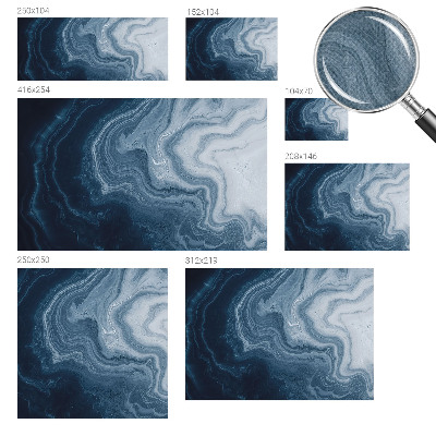 Papel mural con patrón decorativo olas azules