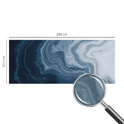 Papel mural con patrón decorativo con motivo de olas azules