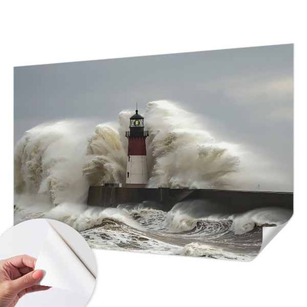 Fotomural decorativo para cabecero de cama con diseño de olas del mar