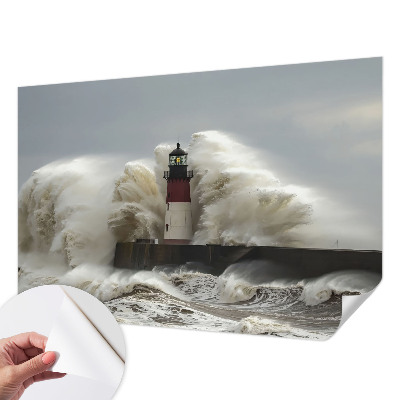 Fotomural decorativo para cabecero de cama con diseño de olas del mar