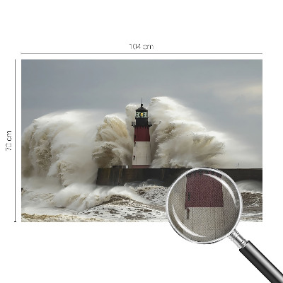 Fotomural decorativo para cabecero de cama con diseño de olas del mar