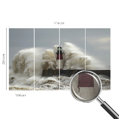 Fotomural decorativo para cabecero de cama con diseño de olas del mar