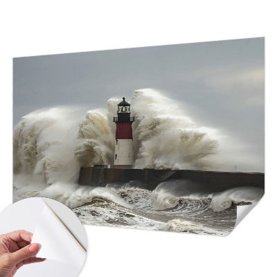Fotomural decorativo para cabecero de cama con diseño de olas del mar