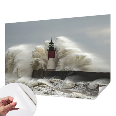 Fotomural decorativo para cabecero de cama con diseño de olas del mar