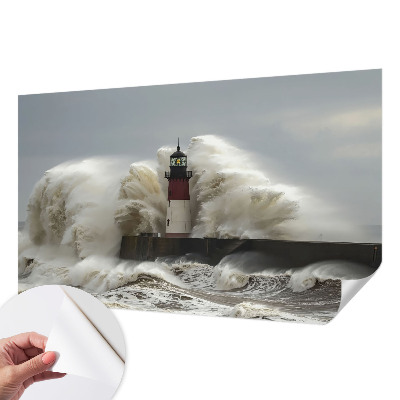 Fotomural decorativo para cabecero de cama con diseño de olas del mar