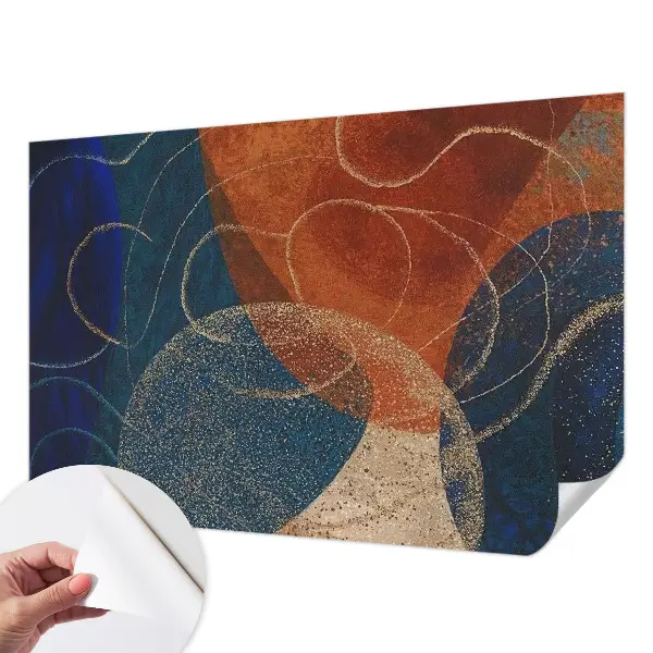 Fotomural decorativo para cabecero de cama con formas coloridas