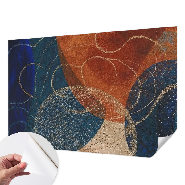 Fotomural decorativo para cabecero de cama Formas coloridas