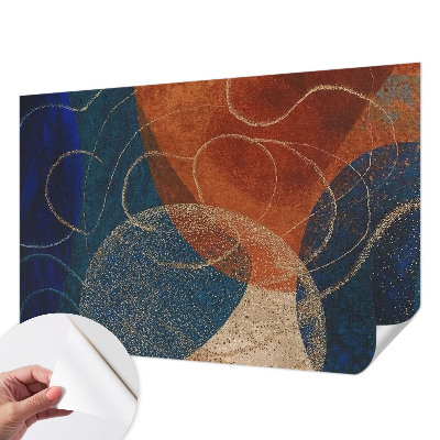 Fotomural decorativo para cabecero de cama con formas coloridas