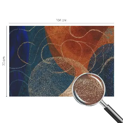 Fotomural decorativo para cabecero de cama con formas coloridas