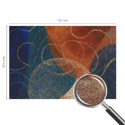 Fotomural decorativo para cabecero de cama con formas coloridas