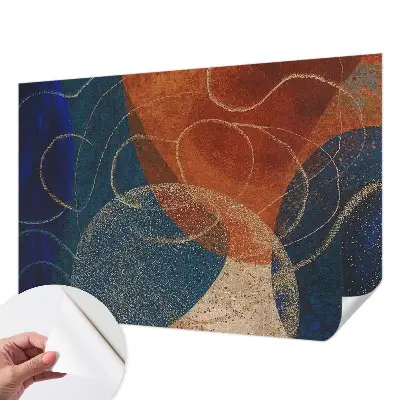 Fotomural decorativo para cabecero de cama con formas coloridas