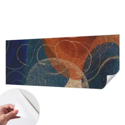 Fotomural decorativo para cabecero de cama con formas coloridas