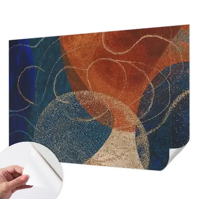 Fotomural decorativo para cabecero de cama con formas coloridas