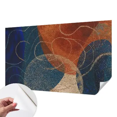 Fotomural decorativo para cabecero de cama con formas coloridas