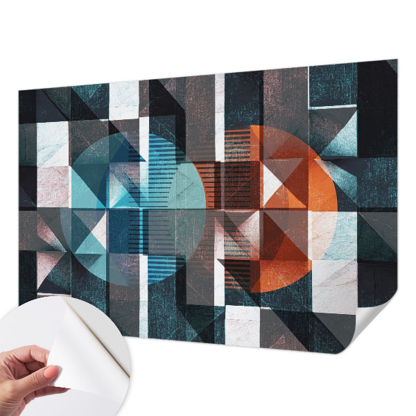 Mural de pared con estampado hermoso Formas abstractas