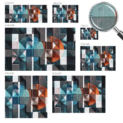 Mural de pared con estampado hermoso Formas abstractas