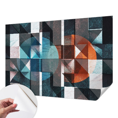 Mural de pared con estampado hermoso Formas abstractas