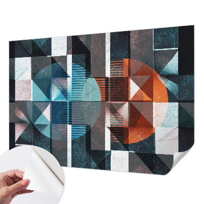 Mural de pared con estampado hermoso Formas abstractas