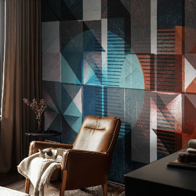 Mural de pared con estampado hermoso Formas abstractas