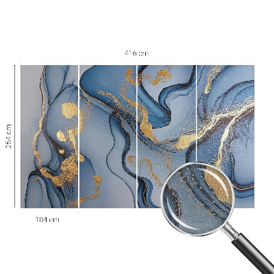 Papel mural con patrón decorativo olas azules