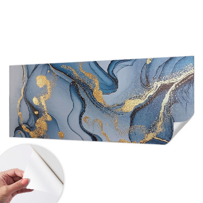 Papel mural con patrón decorativo olas azules