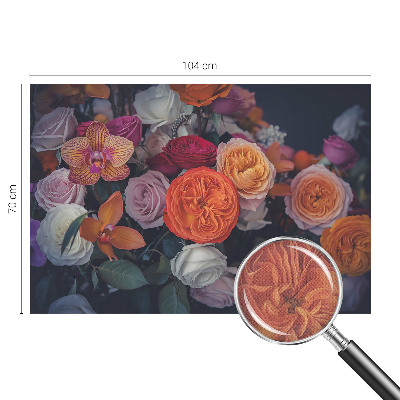 Fotomural decorativo para cabecero de cama ramo colorido