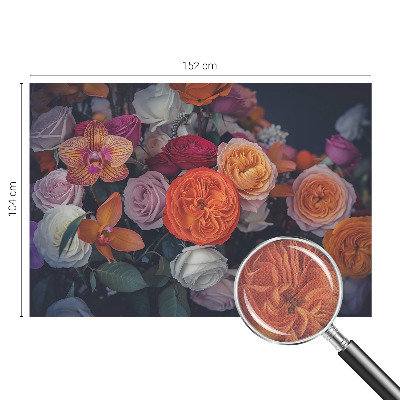 Fotomural decorativo para cabecero de cama ramo colorido