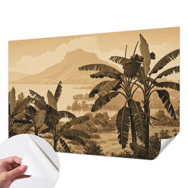 Fotomural decorativo para cabecero de cama Panorama tropical