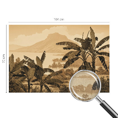 Fotomural decorativo para cabecero de cama Panorama tropical