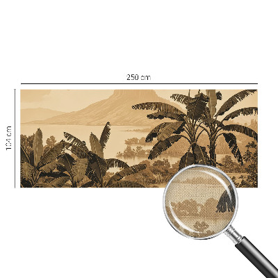Fotomural decorativo para cabecero de cama Panorama tropical