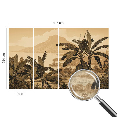 Fotomural decorativo para cabecero de cama Panorama tropical