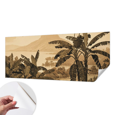 Fotomural decorativo para cabecero de cama Panorama tropical
