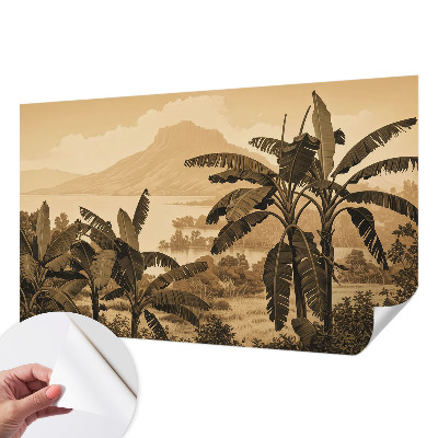 Fotomural decorativo para cabecero de cama Panorama tropical