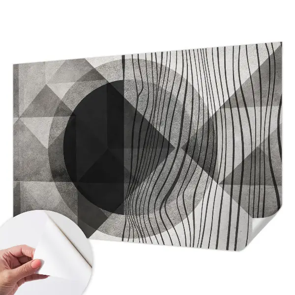 Mural de pared con estampado hermoso con formas abstractas
