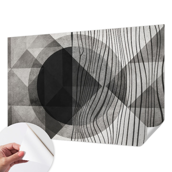 Mural de pared con estampado hermoso Formas abstractas