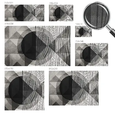 Mural de pared con estampado hermoso con formas abstractas