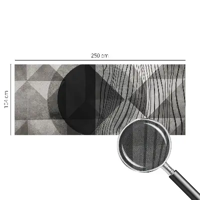 Mural de pared con estampado hermoso con formas abstractas