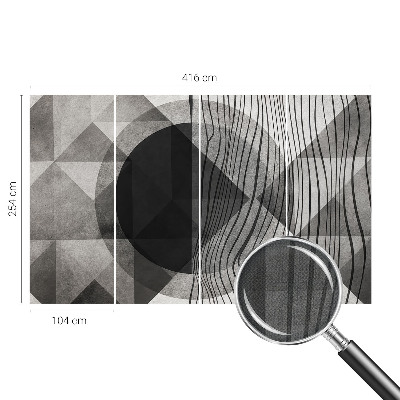 Mural de pared con estampado hermoso Formas abstractas