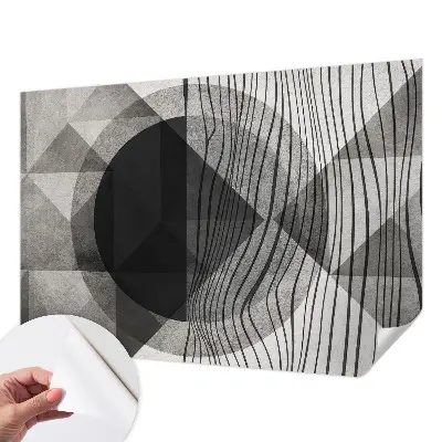 Mural de pared con estampado hermoso con formas abstractas
