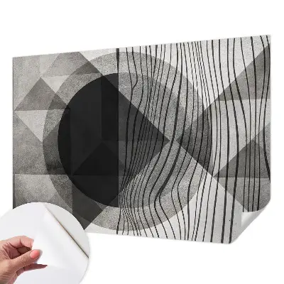 Mural de pared con estampado hermoso con formas abstractas