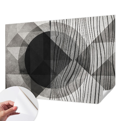 Mural de pared con estampado hermoso Formas abstractas