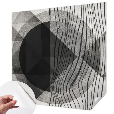Mural de pared con estampado hermoso con formas abstractas